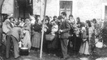 Aid from Ireland is distributed in Albania in 1947. Source: National Archives