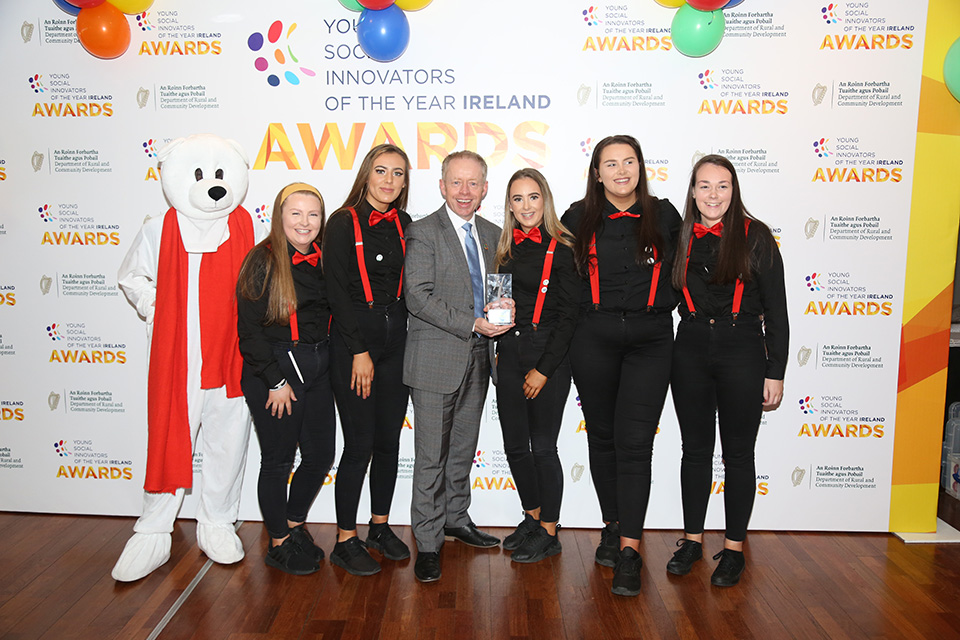 Castleisland Community college students with Minister for Development Ciarán Cannon TD (Credit: Debbie Hickey)
